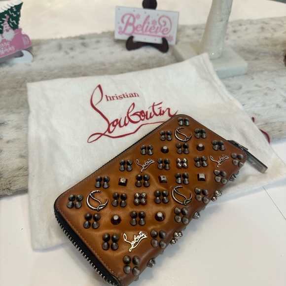 Christian Louboutin Brown Panettone Spike Wallet loubinthesky - Picture 16 of 16